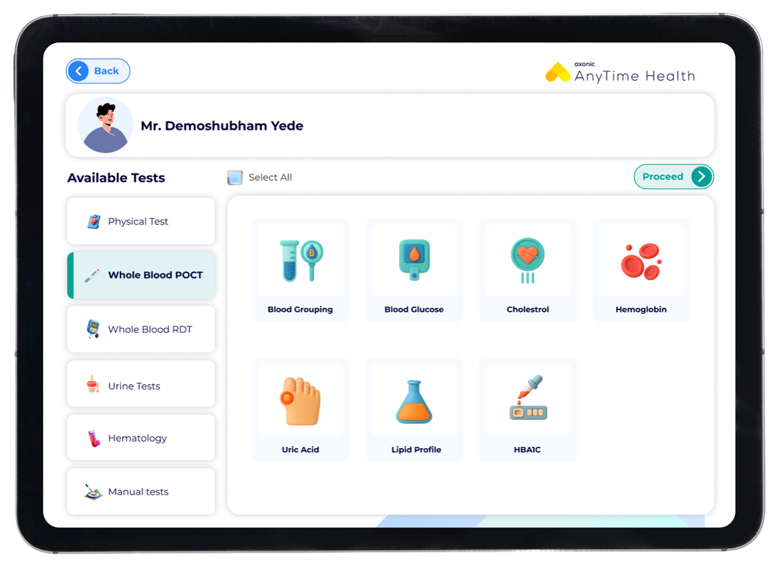 Advanced POCT Lab for Rapid Disease Detection - AxonHealthHub feature showing The Health ATM houses a comprehensive Point-of-Care Testing (POCT) suite for bot...