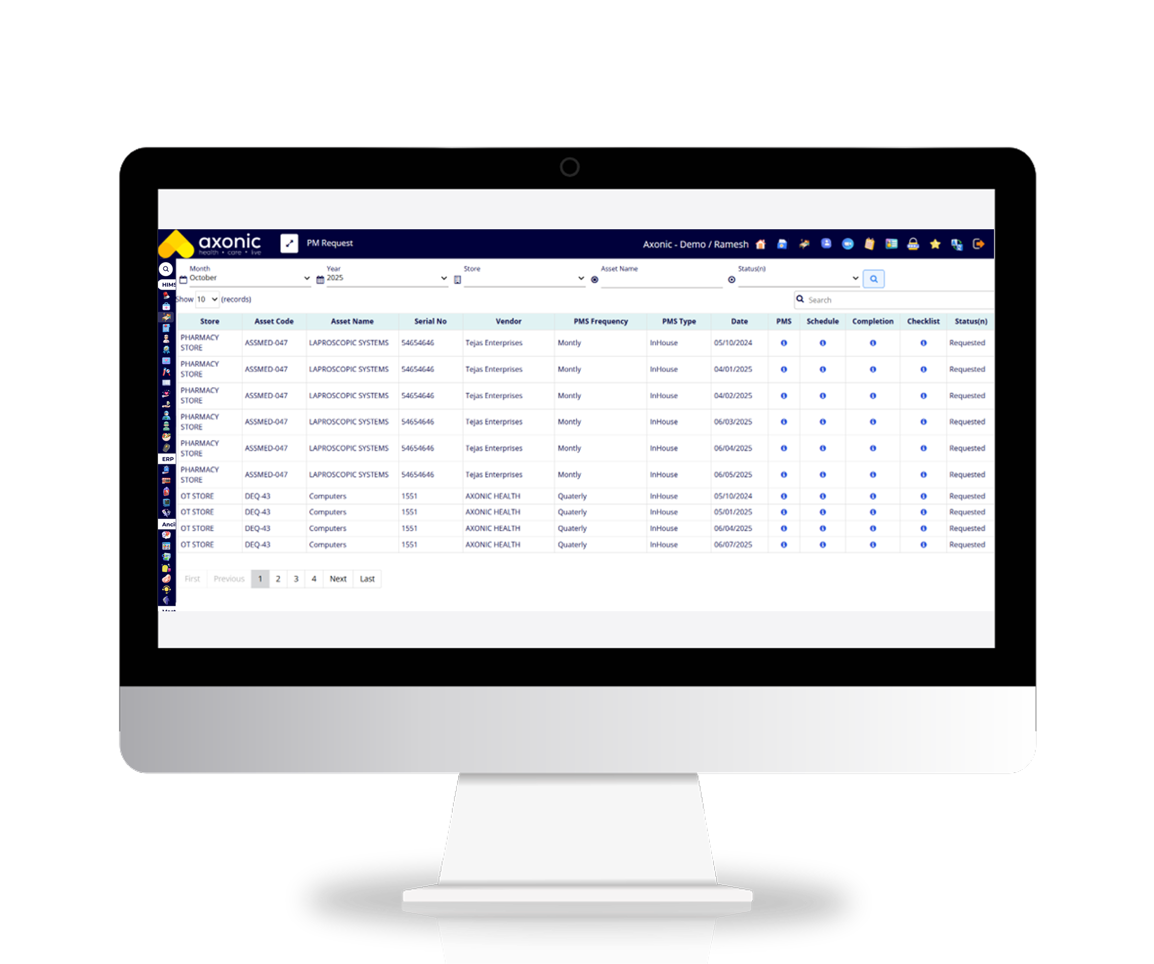 Asset & Inventory Control - AxonHIS feature